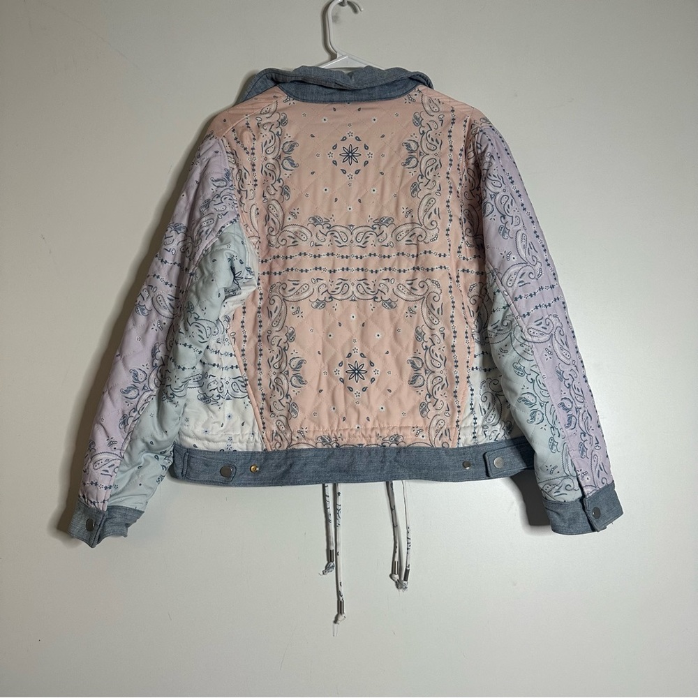 Blank Nyc Reversible Paisley Patchwork Denim Jack… - image 8